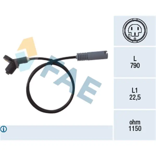 Sensor, revoluciones de la rueda FAE 78017 Precio De Fábrica