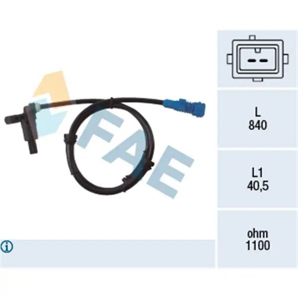 Sensor, revoluciones de la rueda FAE 78022 Marca Reconocida