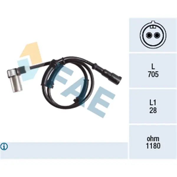 Sensor, revoluciones de la rueda FAE 78128 Envío Internacional