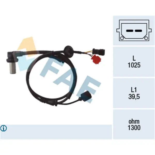 Sensor, revoluciones de la rueda FAE 78063 Devolución Gratuita
