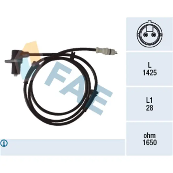 Sensor, revoluciones de la rueda FAE 78067 Artesanal