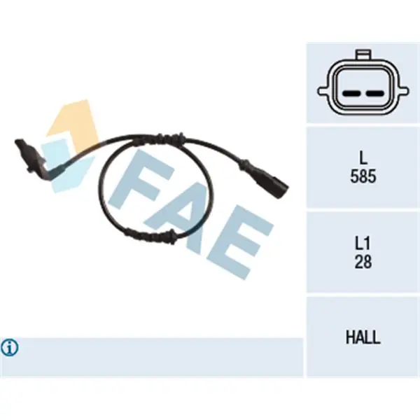 Sensor, revoluciones de la rueda FAE 78220 Envío Exprés