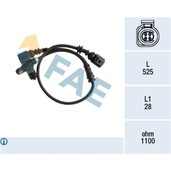 Descuento Sensor, revoluciones de la rueda FAE 78176