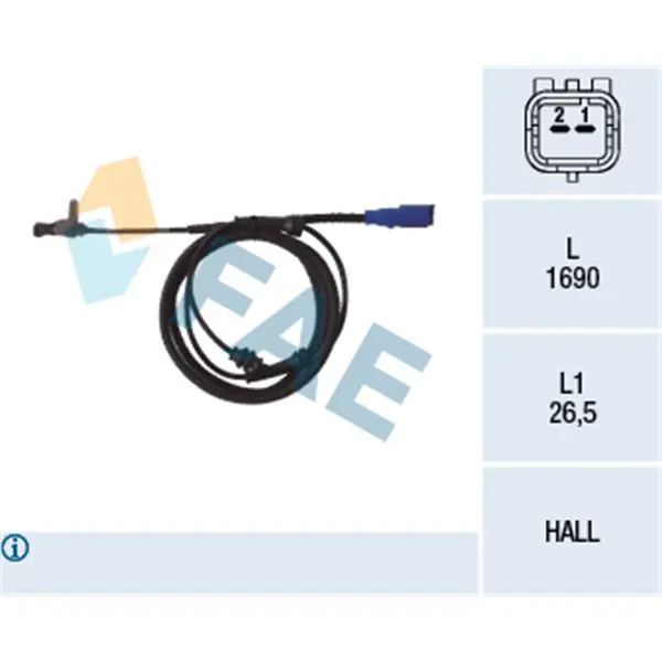 Económico Sensor, revoluciones de la rueda FAE 78098