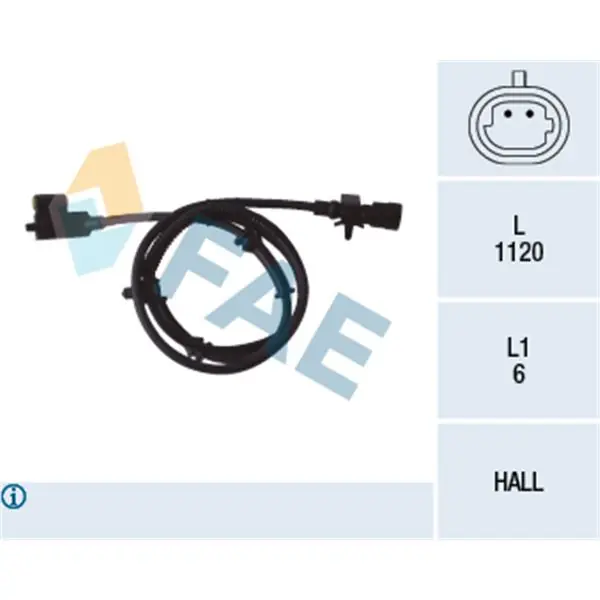 Sensor, revoluciones de la rueda FAE 78105 Descuento