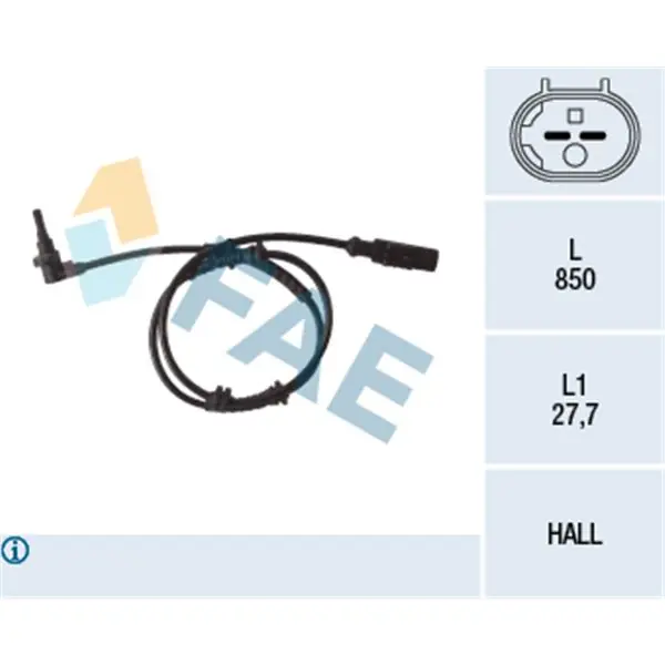 Sensor, revoluciones de la rueda FAE 78112 Marca Reconocida