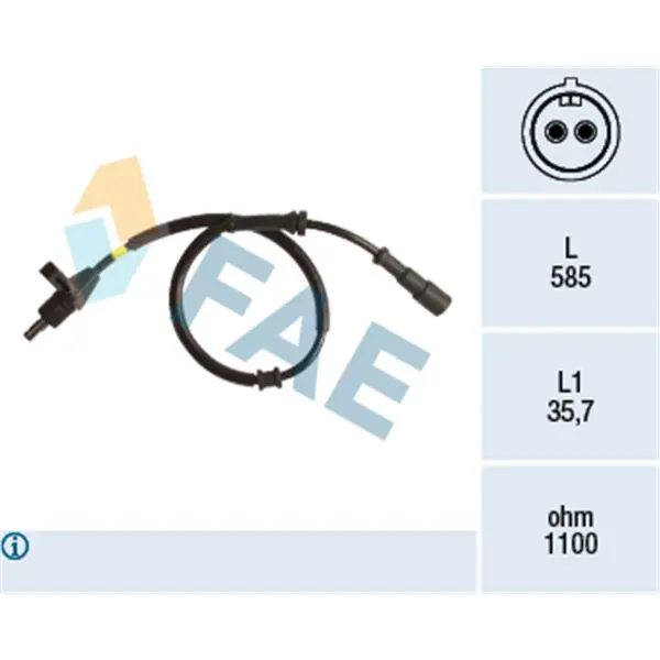 Sensor, revoluciones de la rueda FAE 78165 Imprescindible (Must-Have)