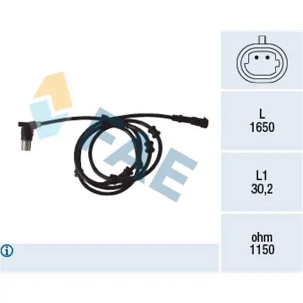 Sensor, revoluciones de la rueda FAE 78070 Certificado