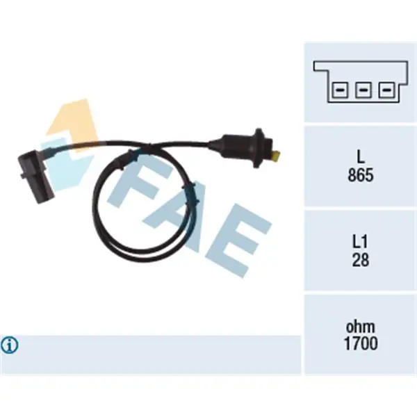 Envío Exprés Sensor, revoluciones de la rueda FAE 78082
