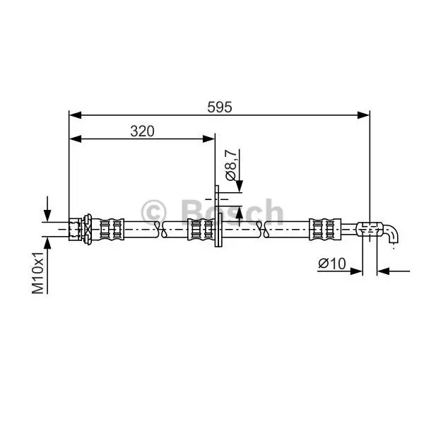 Tubo flexible de frenos BOSCH 1987476250 Oferta Limitada