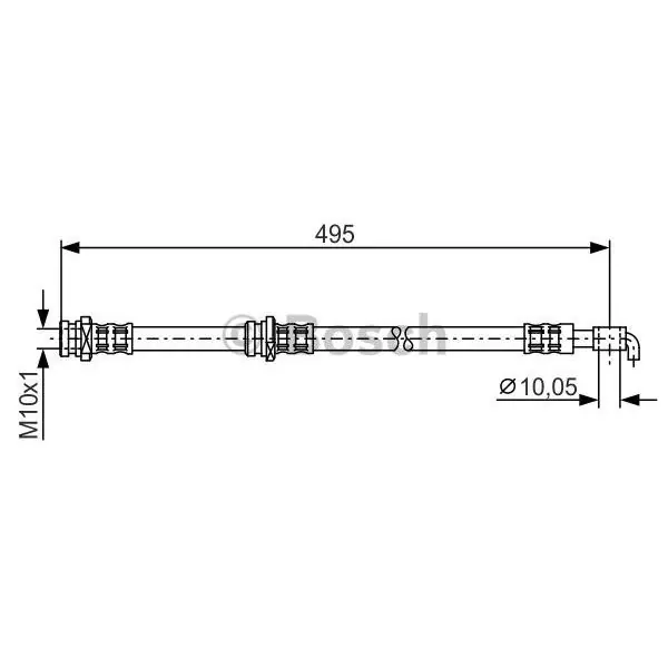 Tubo flexible de frenos BOSCH 1987476401 Artesanal