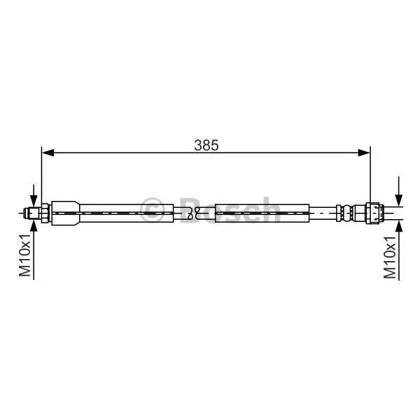 Tubo flexible de frenos BOSCH 1987476949 Máxima Calidad