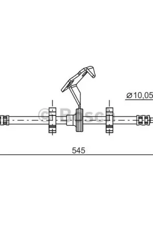Tubo flexible de frenos BOSCH 1987481078 Garantía Incluida