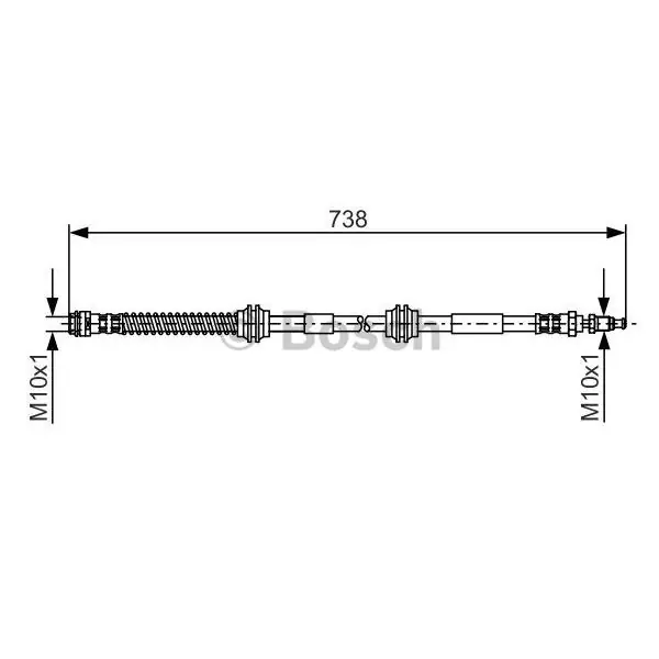 Tubo flexible de frenos BOSCH 1987481370 Profesional