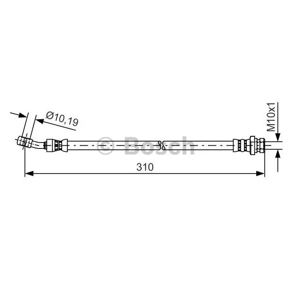 Tubo flexible de frenos BOSCH 1987481417 Auténtico