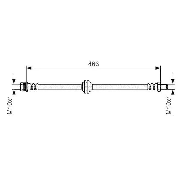 Lujoso Tubo flexible de frenos BOSCH 1987481544