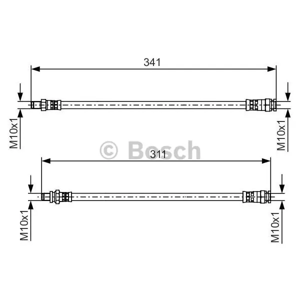 Artesanal Tubo flexible de frenos BOSCH 1987481525