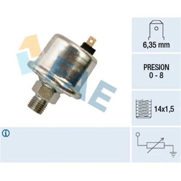 Últimas Unidades Sensor, presión de aceite FAE 14530