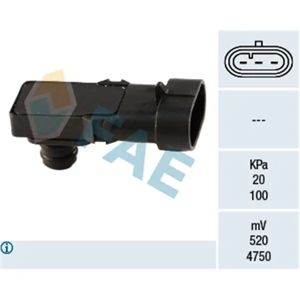 Sensor, presión colector de admisión FAE 15016 Económico