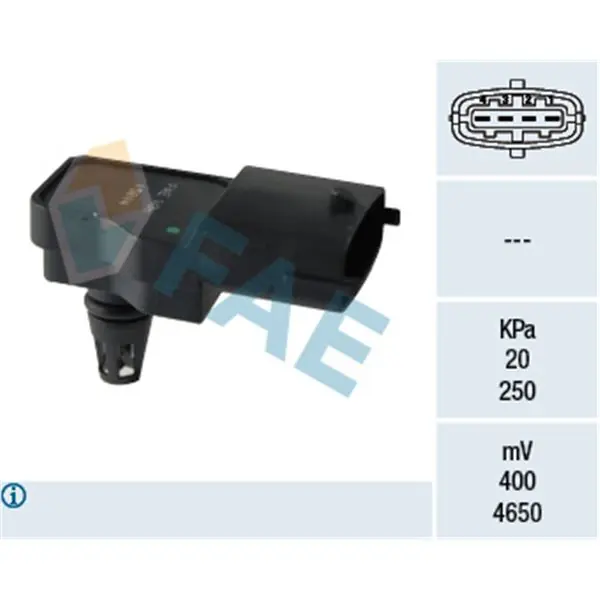 Garantía De Devolución De Dinero Sensor, presión colector de admisión FAE 15044
