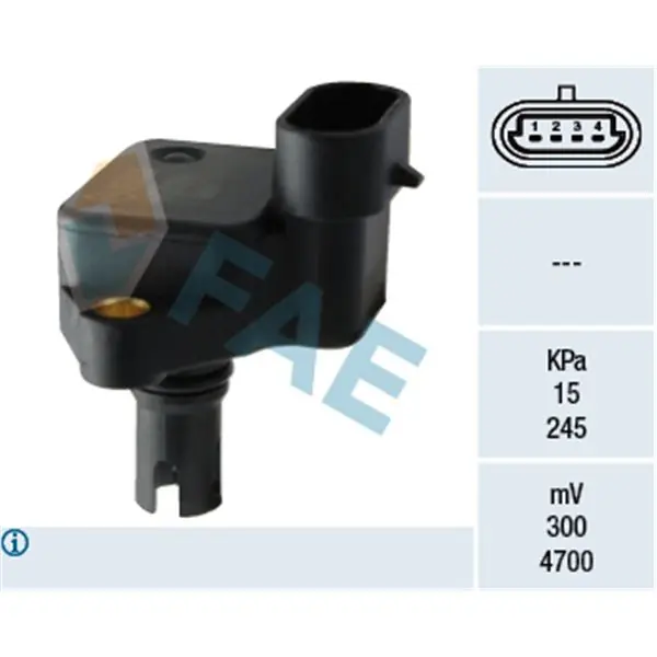 Sensor, presión colector de admisión FAE 15064 Solo Hoy