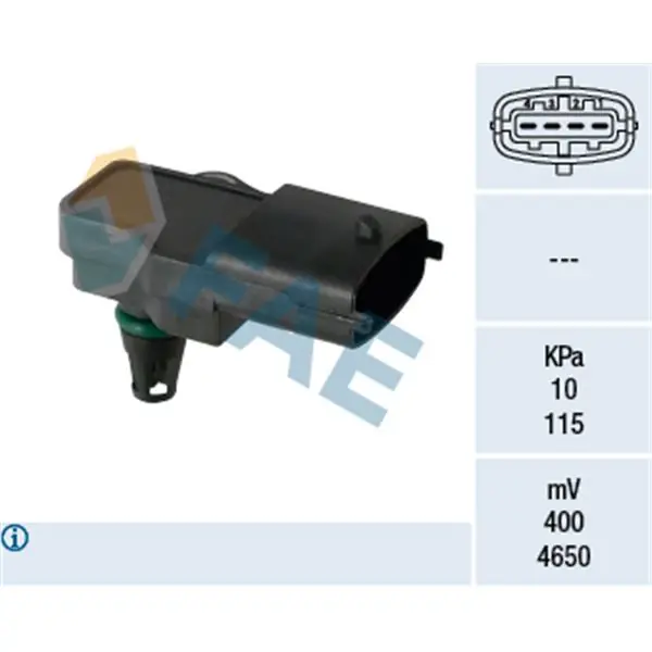 Sensor, presión colector de admisión FAE 15172 Directo De Fábrica