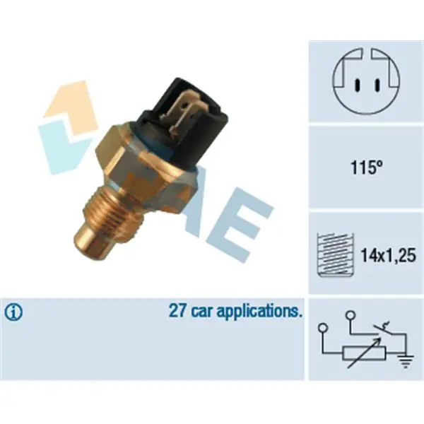 Stock Limitado Sensor, temperatura del refrigerante FAE 34010