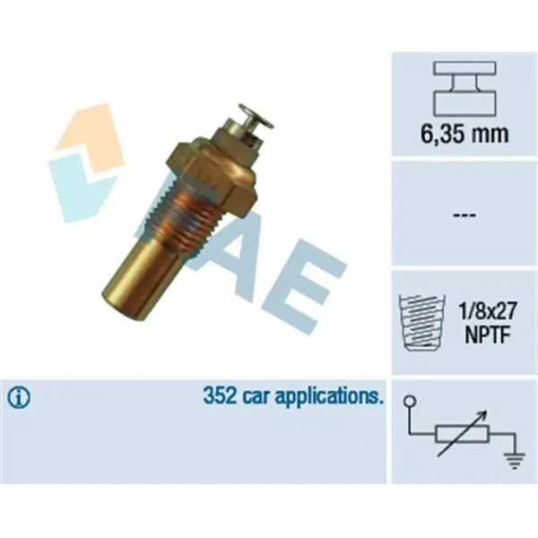Imprescindible (Must-Have) Sensor, temperatura del refrigerante FAE 32230