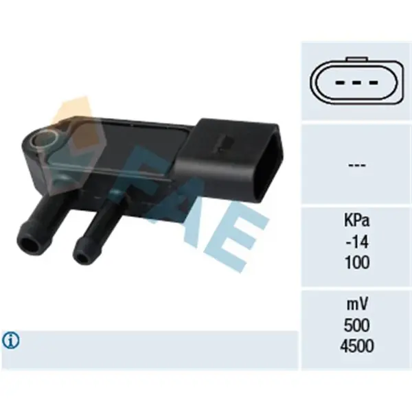 Sensor, presión gas de escape FAE 16109 Novedad