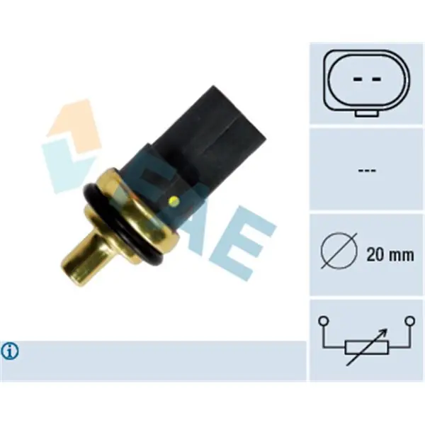 Exclusivo Sensor, temperatura del refrigerante FAE 33784