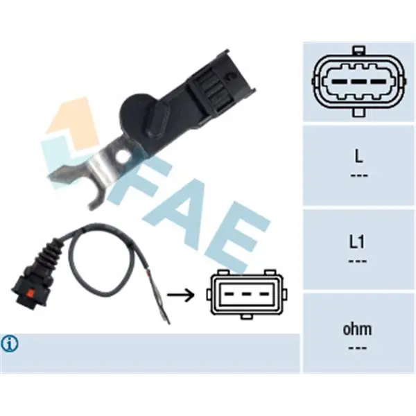 Sensor, posición arbol de levas FAE 79167 Alta Calidad
