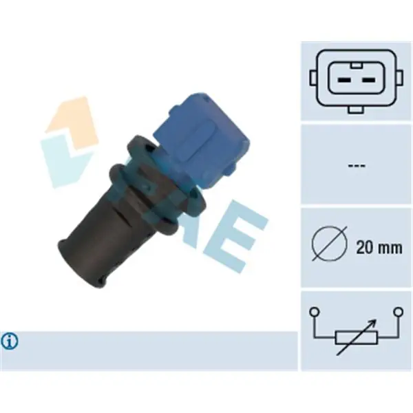 Sensor, temperatura del aire de admisión FAE 33525 Popular