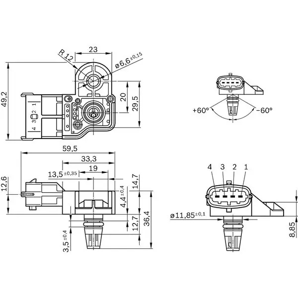 Sensor presión Bosch 0281006051 Ordena Ya