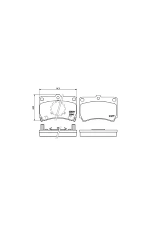PASTILLA DE FRENO P49007 BREMBO - MAZDA ETUDE III (BF) - Eje delantero Económico
