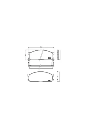 Directo De Fábrica PASTILLA DE FRENO P49010 BREMBO - KIA BONGO Limusina - Eje delantero