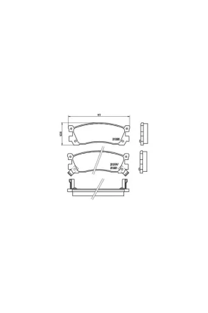 Última Versión PASTILLA DE FRENO P49025 BREMBO - MAZDA 929 Mk III (HC) - Eje trasero