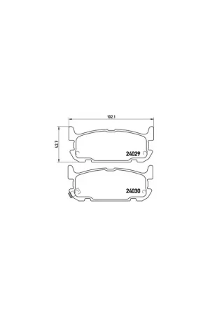Marca Reconocida PASTILLA DE FRENO P 49 031 BREMBO - MAZDA MIATA II (NB) - Eje trasero