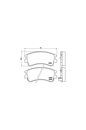 PASTILLA DE FRENO P49032 BREMBO - MAZDA ATENZA Ranchera familiar (GY) - Eje delantero Precio De Fábrica