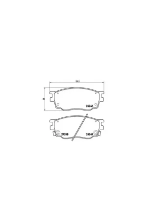 Auténtico PASTILLA DE FRENO P 49 033 BREMBO - MAZDA ATENZA Fastback (GG) - Eje delantero