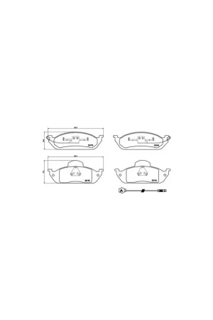PASTILLA DE FRENO P50039 BREMBO - MERCEDES-BENZ CLASE M (W163) - Eje delantero Máxima Calidad