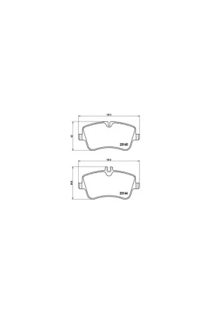 Solo Hoy PASTILLA DE FRENO P50046 BREMBO - MERCEDES-BENZ CLK Descapotable (A209) - Eje delantero