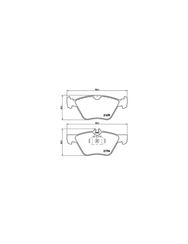 Auténtico PASTILLA DE FRENO P50026 BREMBO - CHRYSLER CROSSFIRE - Eje delantero