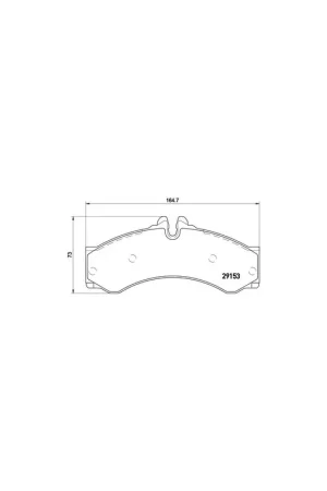 Última Versión PASTILLA DE FRENO P50028 BREMBO - VW LT Mk II Furgón (2DA, 2DD, 2DH) - Eje delantero - Eje trasero