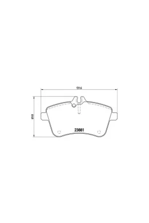 Artesanal PASTILLA DE FRENO P50057 BREMBO - MERCEDES-BENZ CLASE B (W245) - Eje delantero
