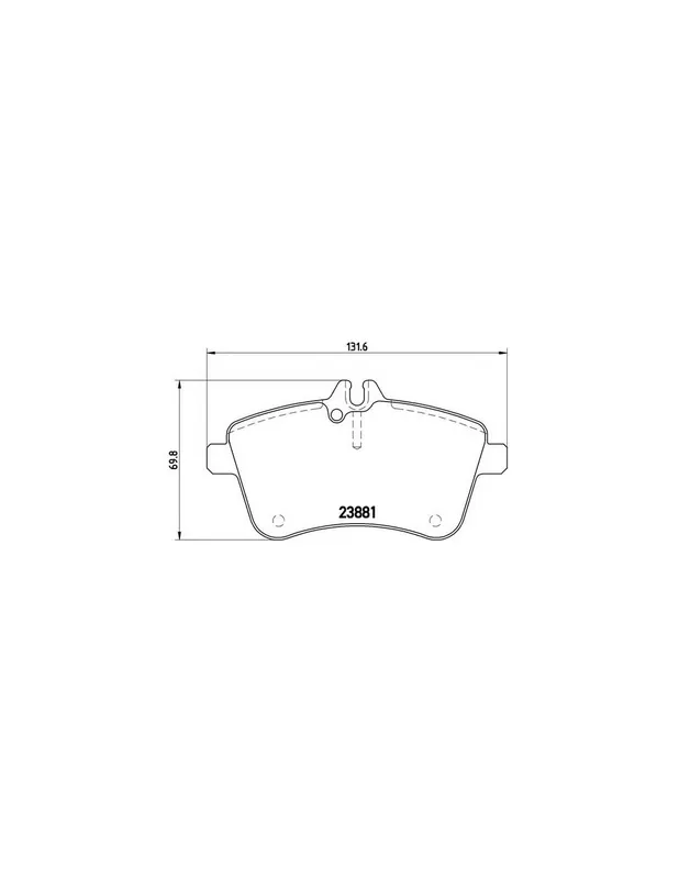 Artesanal PASTILLA DE FRENO P50057 BREMBO - MERCEDES-BENZ CLASE B (W245) - Eje delantero