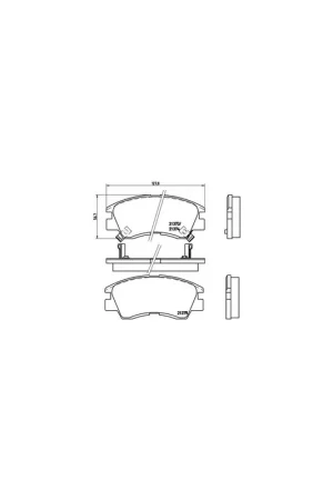 Envío Internacional PASTILLA DE FRENO P54008 BREMBO - MITSUBISHI COLT/RODEO (K3_T, K2_T, K1_T, K0_T) - Eje delantero