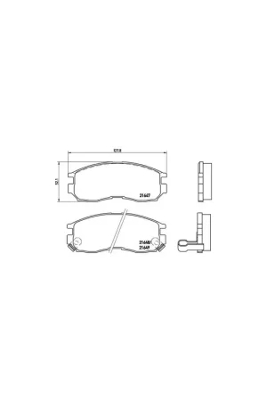 PASTILLA DE FRENO P54014 BREMBO - MITSUBISHI ECLIPSE Mk II (D3_A) - Eje delantero Favorito De Clientes
