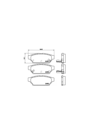 PASTILLA DE FRENO P54016 BREMBO - MITSUBISHI LIBERO V (CB/D_A) - Eje trasero Nueva Colección