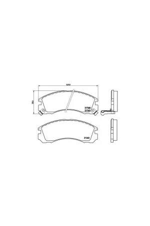 Última Versión PASTILLA DE FRENO P54017 BREMBO - MITSUBISHI L 400 Furgón (PD_W, PC_W, PB_V, PA_W, PA_V) - Eje delantero