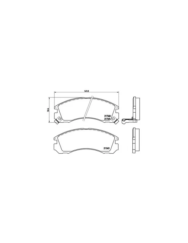 Última Versión PASTILLA DE FRENO P54017 BREMBO - MITSUBISHI L 400 Furgón (PD_W, PC_W, PB_V, PA_W, PA_V) - Eje delantero